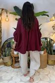 Made in Italy Santos Artist Smock Bordeaux /14 =